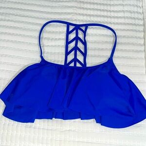 Blue bikini top